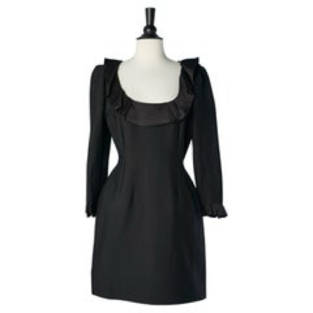 Lanvin Women's Black Wool Sheath Dress